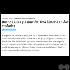 BUENOS AIRES Y ASUNCIN: UNA HISTORIA EN DOS CIUDADES -  A propsito del Encuentro ARPA 2015 (I) - Por BEATRIZ GONZLEZ DE BOSIO - Domingo, 15 de Marzo de 2015
